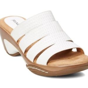 RIALTO White Platform Sandal Size 6.5M